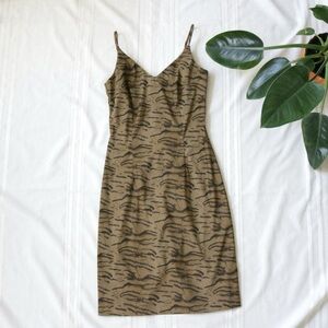 Rampage green tiger print body con dress